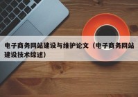 电子商务网站建设与维护论文（电子商务网站建设技术综述）