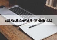 成品网站建设如何选择（网站制作成品）