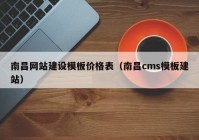 南昌网站建设模板价格表（南昌cms模板建站）