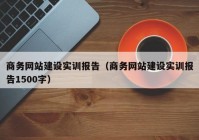 商务网站建设实训报告（商务网站建设实训报告1500字）