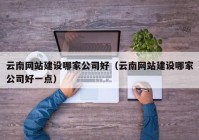 云南网站建设哪家公司好（云南网站建设哪家公司好一点）