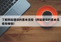 了解网站建设的基本流程（网站建设的基本流程有哪些）