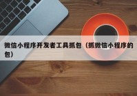 微信小程序开发者工具抓包（抓微信小程序的包）