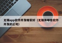 无锡app软件开发哪家好（无锡有哪些软件开发的公司）