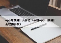 app开发用什么合适（手机app一般用什么软件开发）